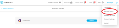 blocked tutors