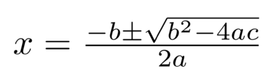 quadratic formula