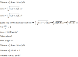 pentagonal pyramid volume formula