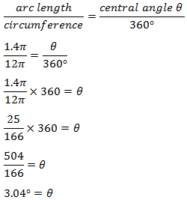 central angle formula
